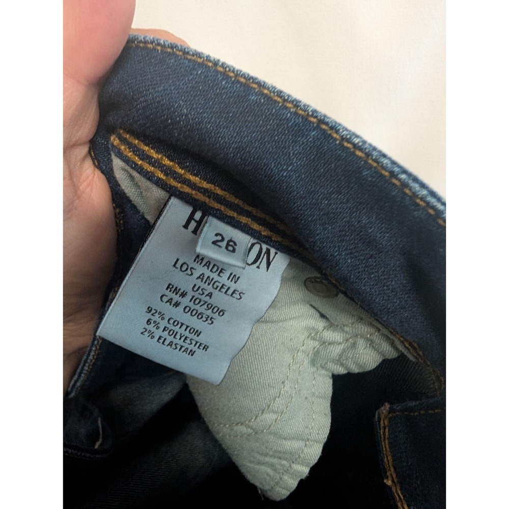 Hudson Jeans Beth Baby Boot Low Rise Back Sawtooth Flap Pockets 26 Buckle Bunny - Picture 9 of 10